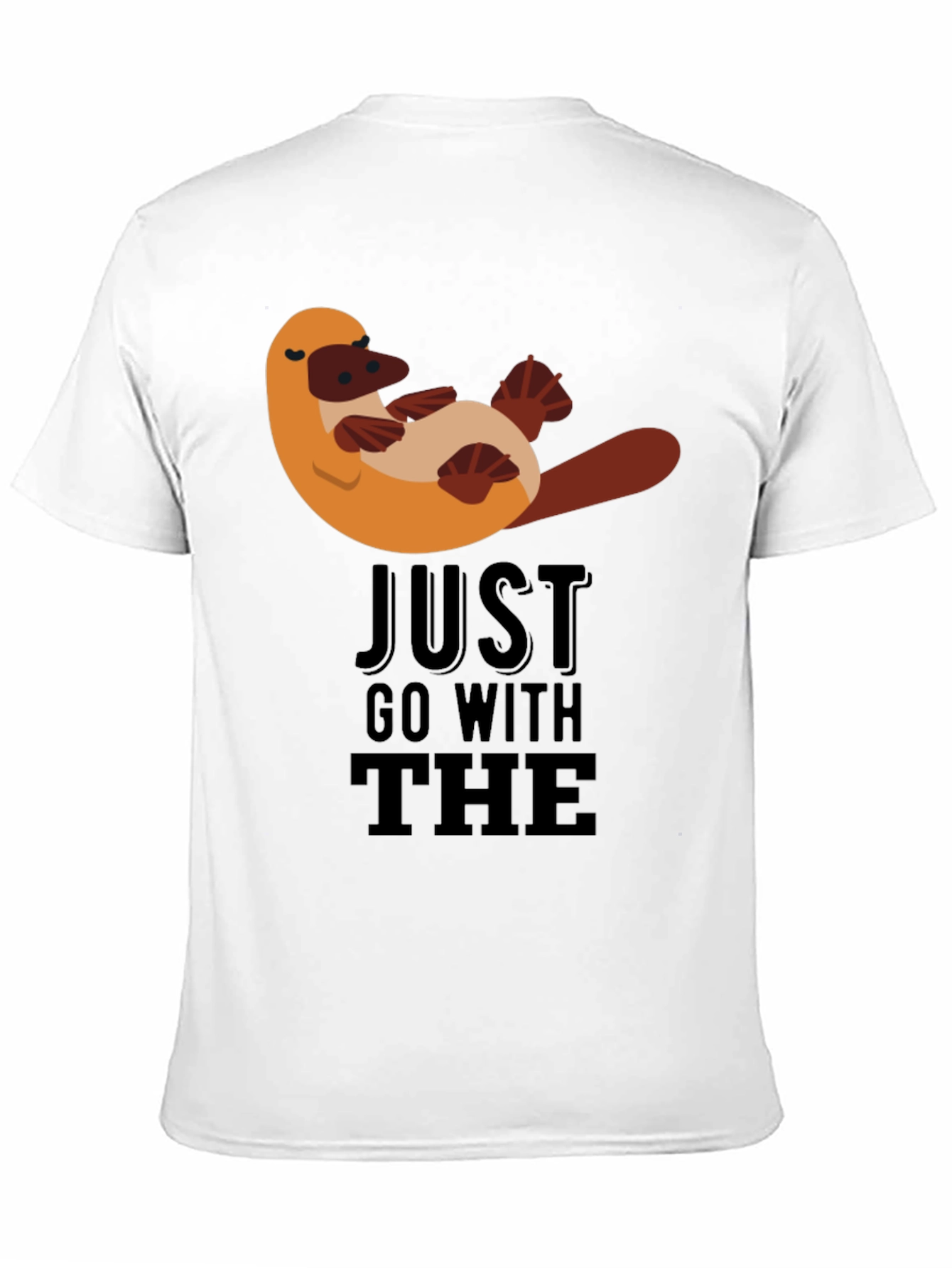 Just Go With The Platypus Black Tee