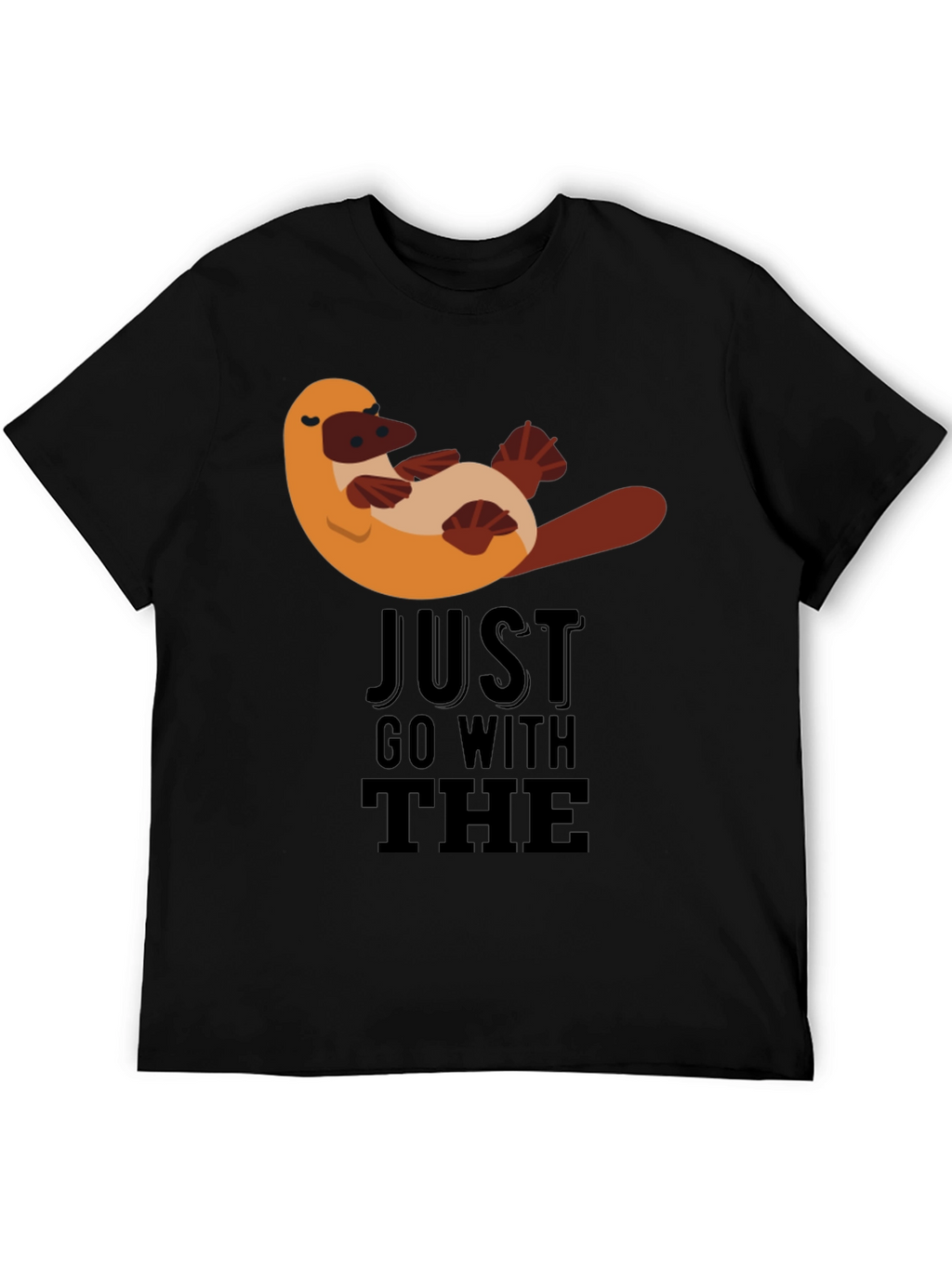 Just Go With The Platypus Black Tee