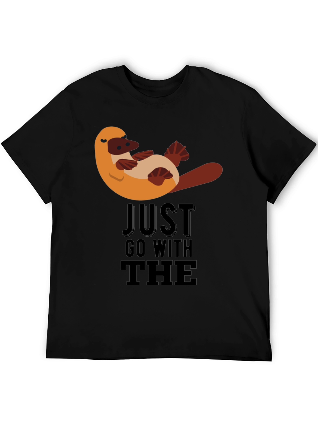 Just Go With The Platypus Black Tee