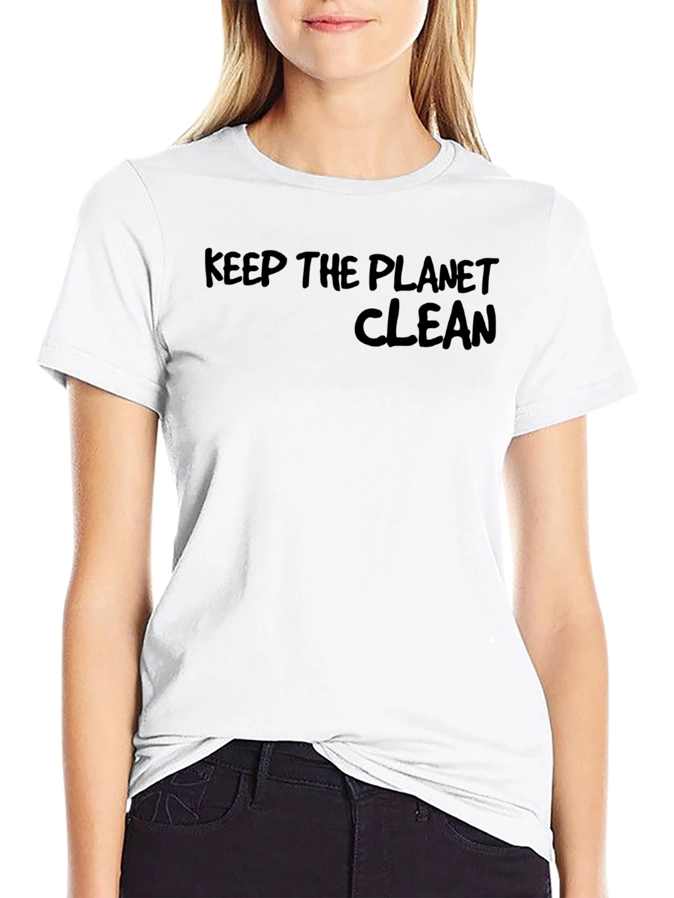 Keep The Planet Clean Graphic Tee - Black