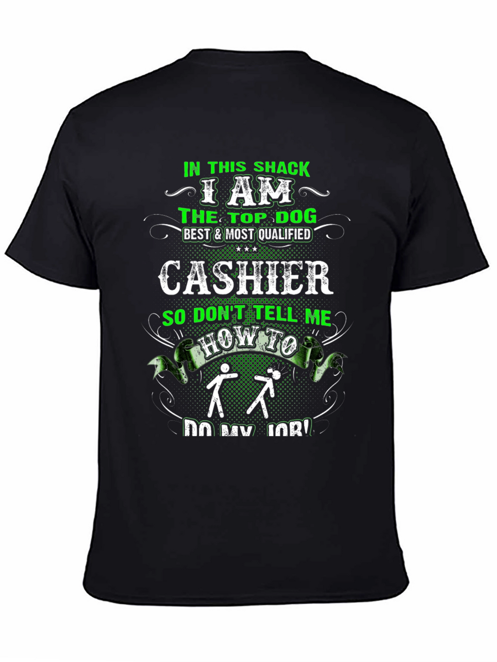 Cashier Top Dog Funny Graphic T-Shirt
