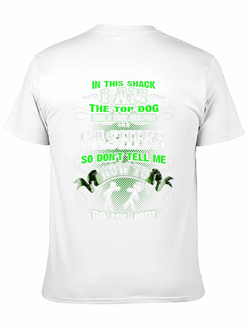 Cashier Top Dog Funny Graphic T-Shirt