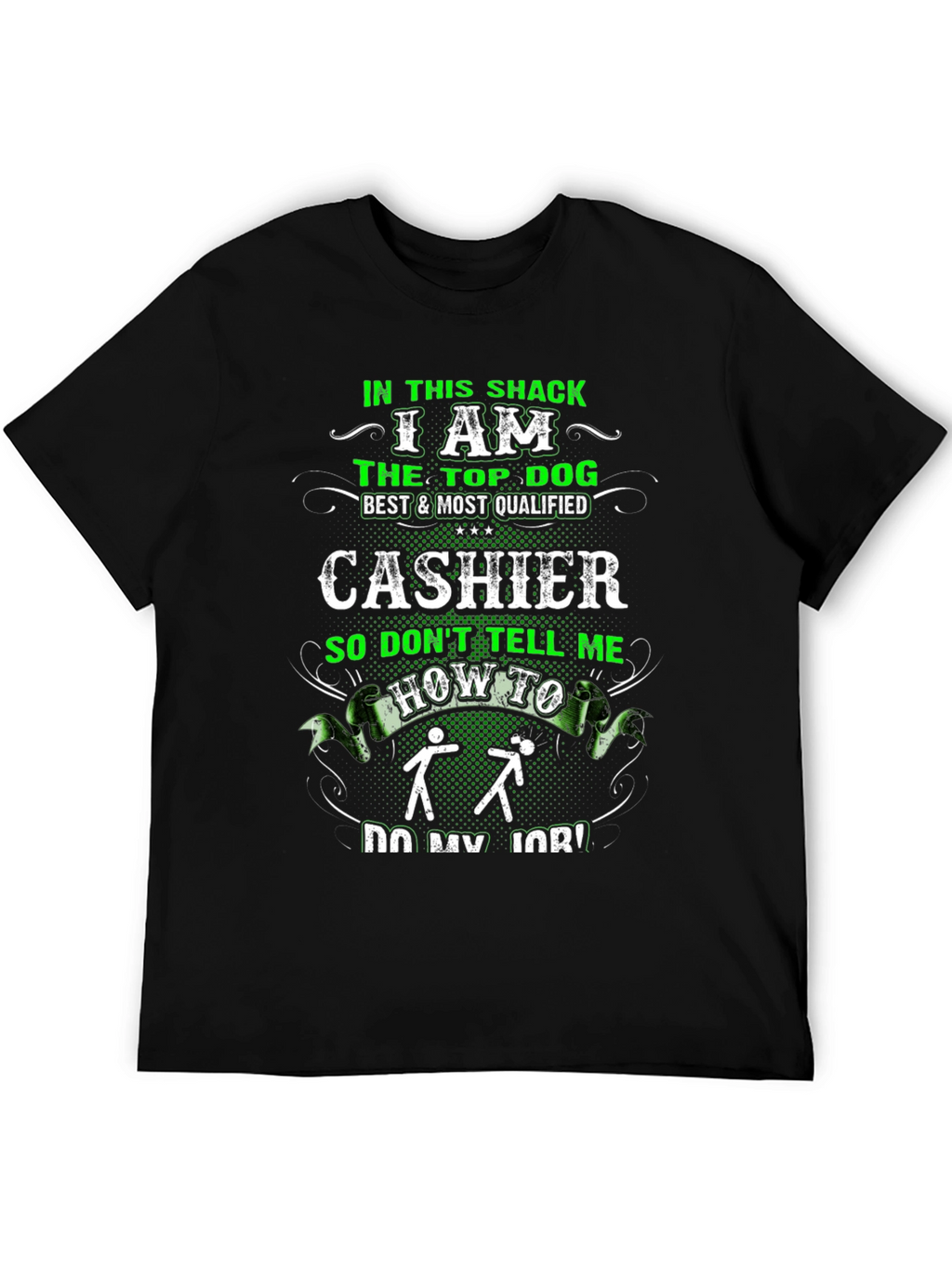 Cashier Top Dog Funny Graphic T-Shirt