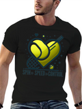 Tennis Love T-Shirt: Spin Speed Control Design