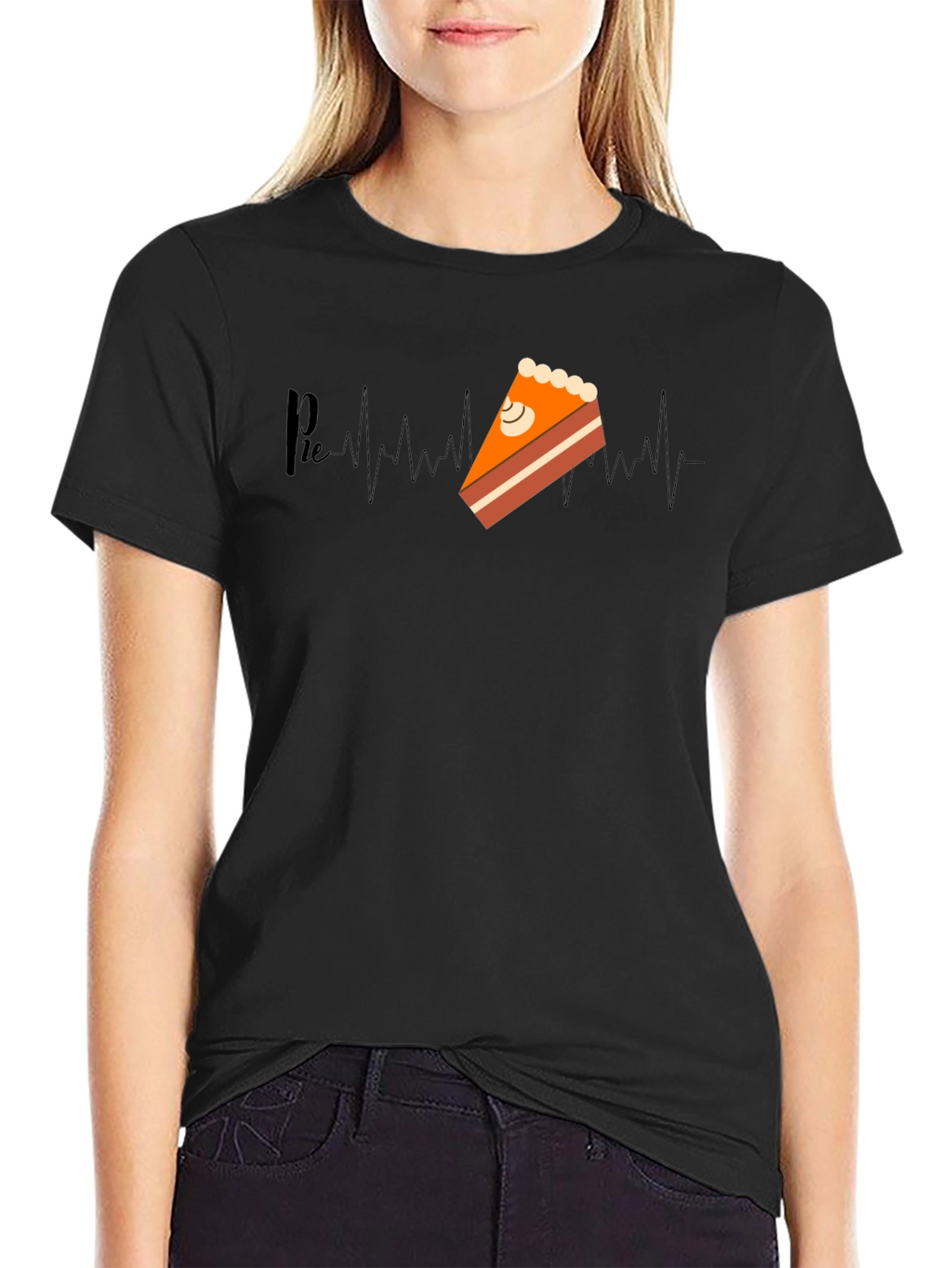 Pie Heartbeat T-Shirt - Unique Foodie Graphic Tee