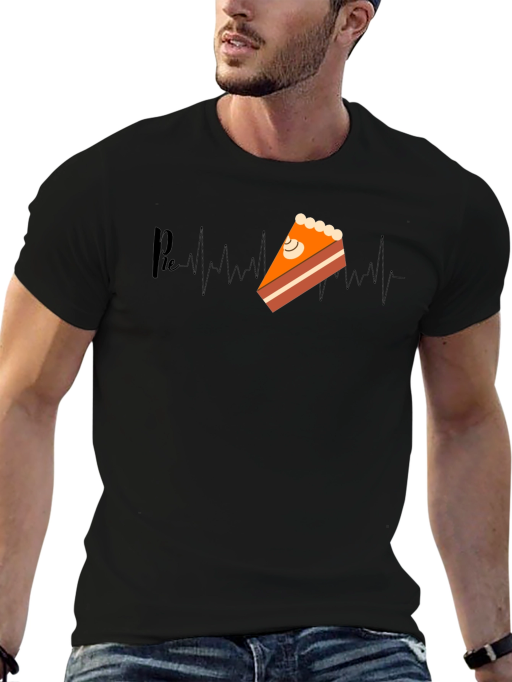Pie Heartbeat T-Shirt - Unique Foodie Graphic Tee