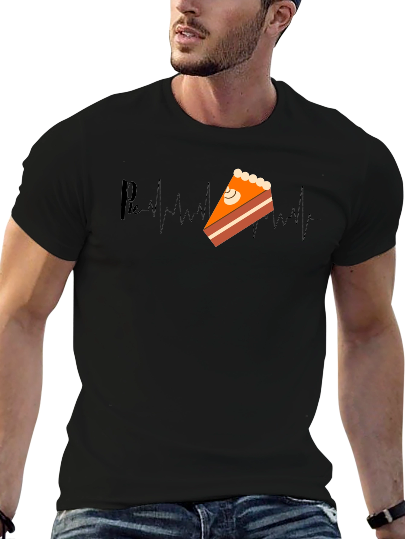 Pie Heartbeat T-Shirt - Unique Foodie Graphic Tee
