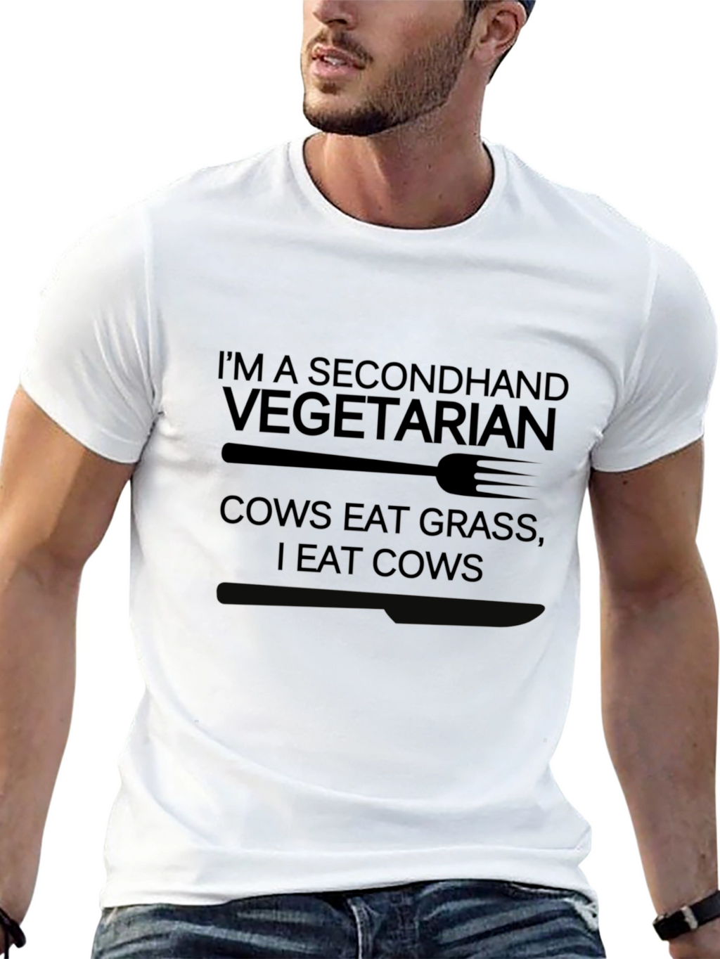 Secondhand Vegetarian Graphic T-Shirt