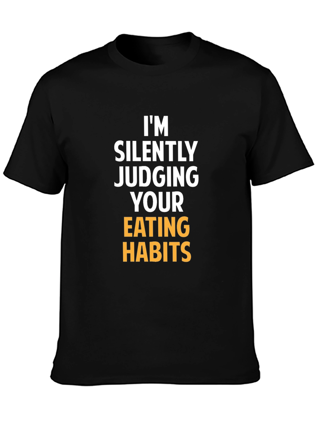 Funny Judging Eating Habits Black Graphic T-Shirt