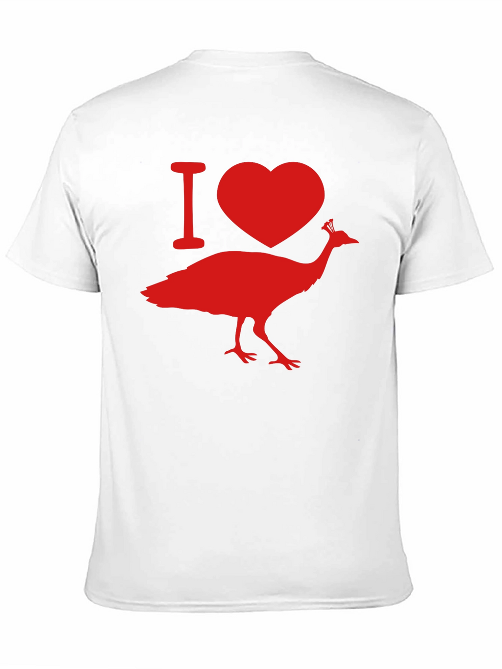 I Love Peacock Tee - Black Graphic T-Shirt