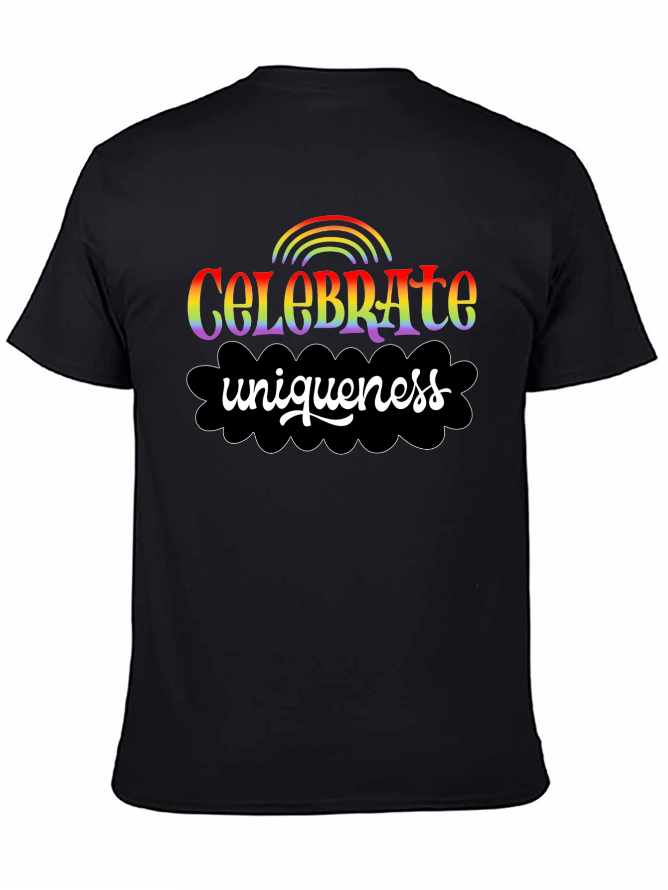Celebrate Uniqueness Rainbow Graphic Tee