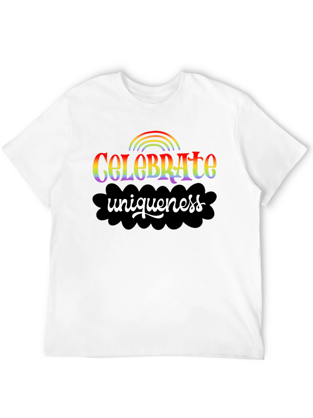 Celebrate Uniqueness Rainbow Graphic Tee