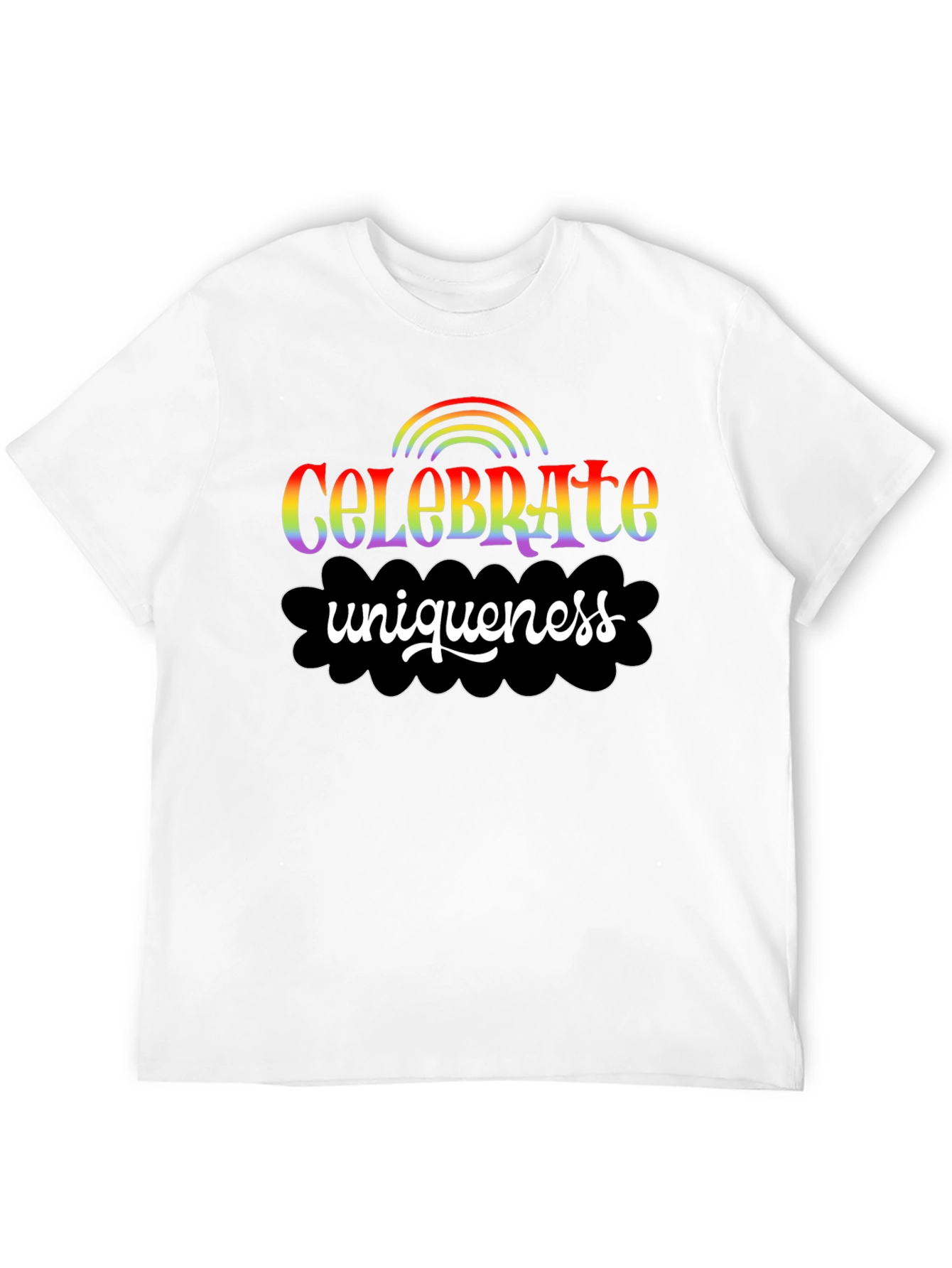 Celebrate Uniqueness Rainbow Graphic Tee