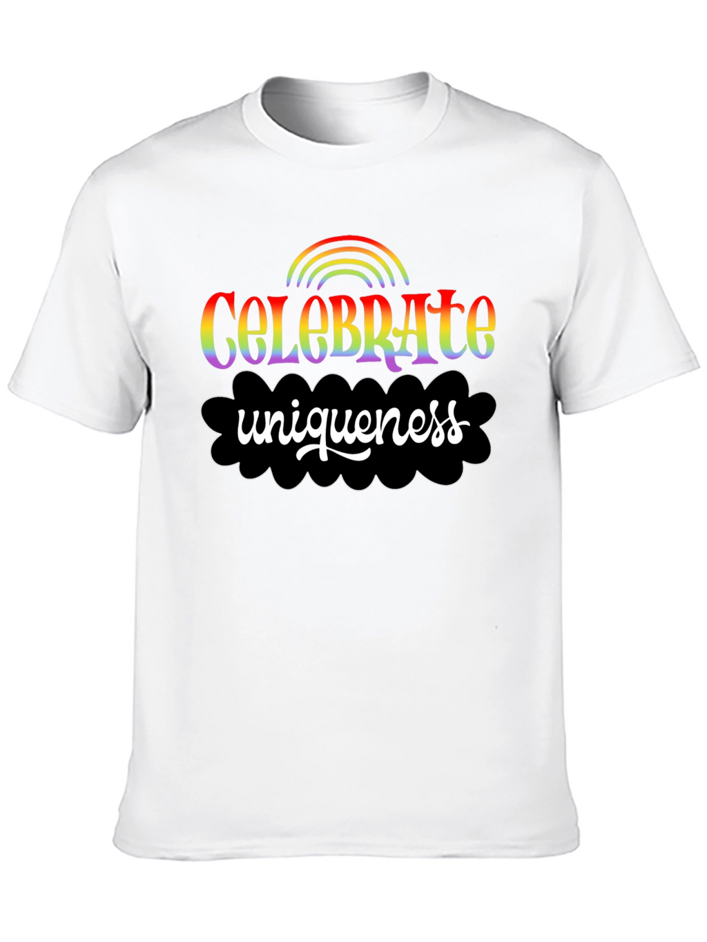 Celebrate Uniqueness Rainbow Graphic Tee
