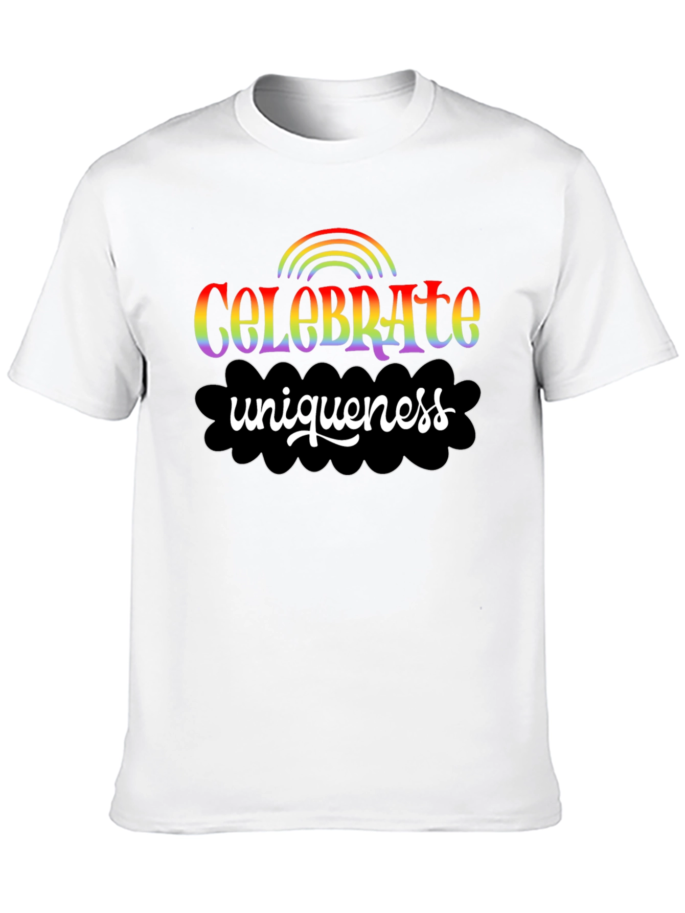 Celebrate Uniqueness Rainbow Graphic Tee
