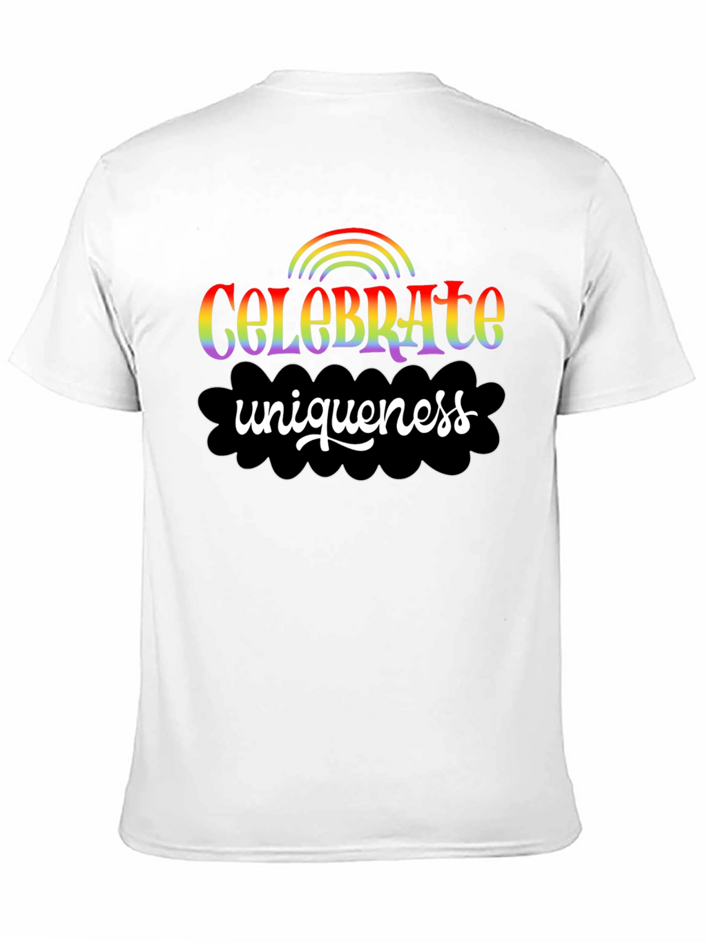 Celebrate Uniqueness Rainbow Graphic Tee