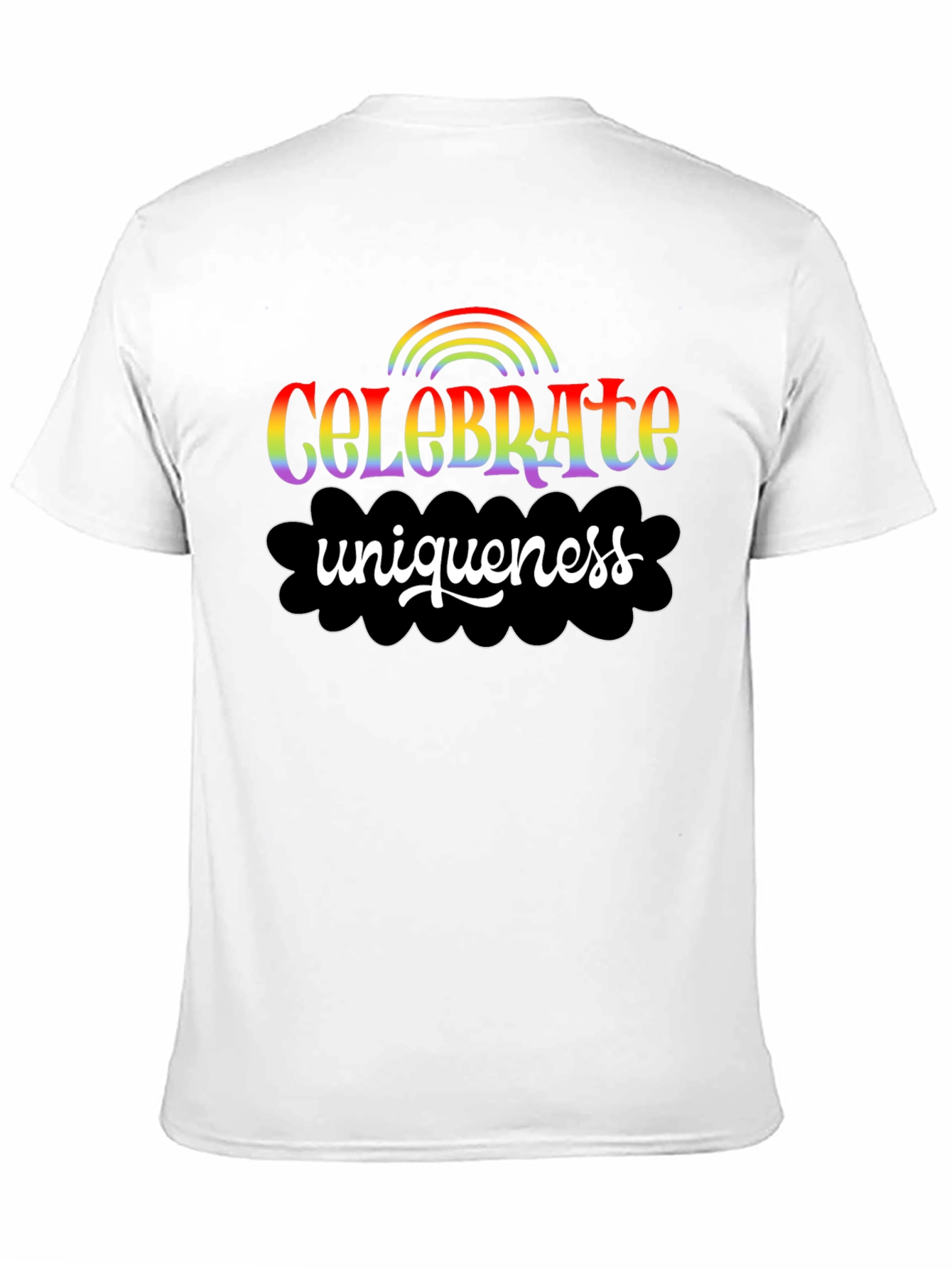 Celebrate Uniqueness Rainbow Graphic Tee
