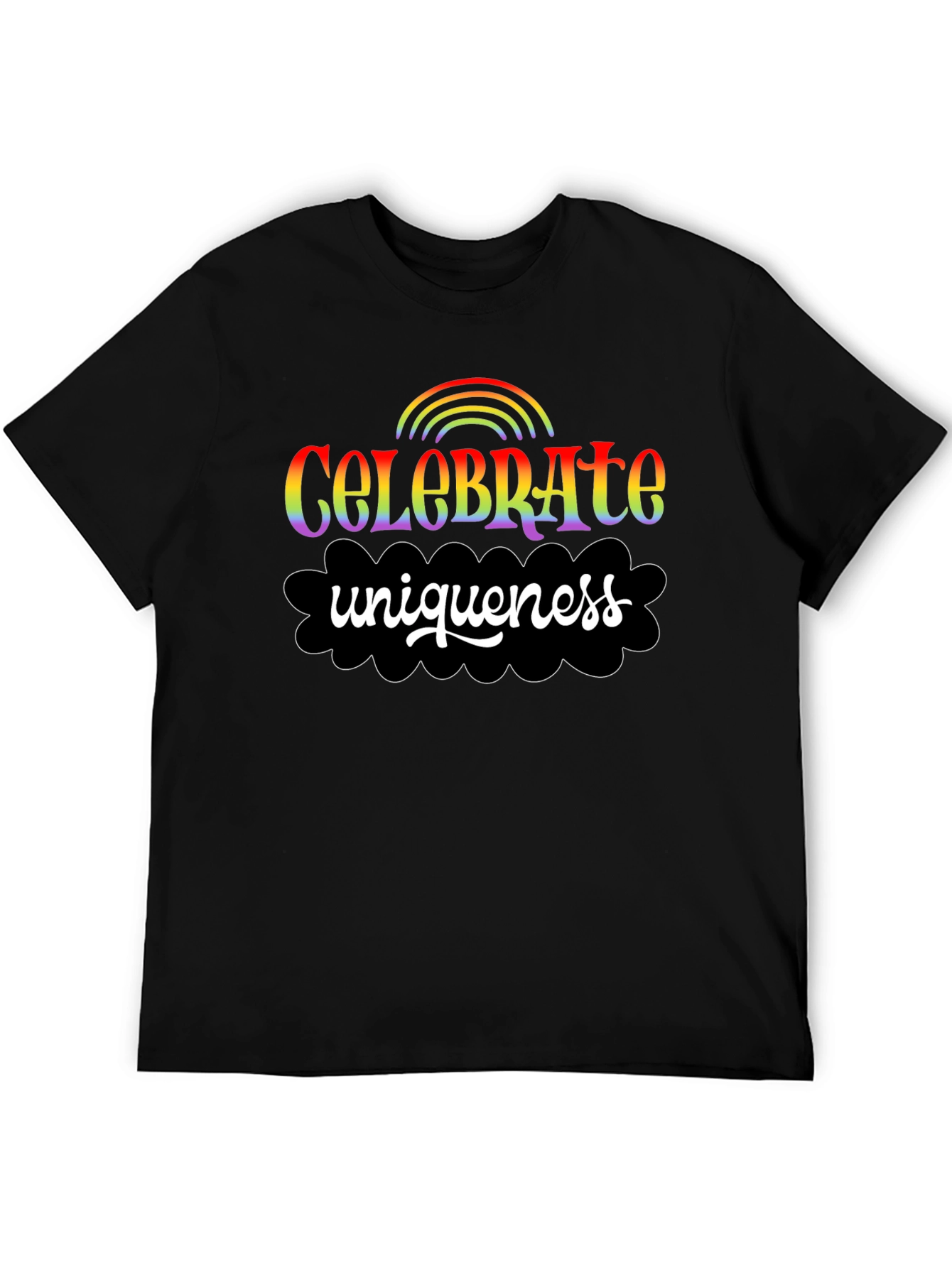 Celebrate Uniqueness Rainbow Graphic Tee