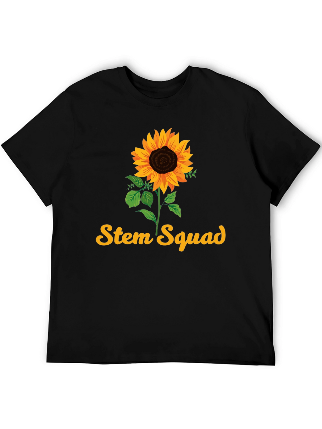 Stem Squad Sunflower Black T-Shirt