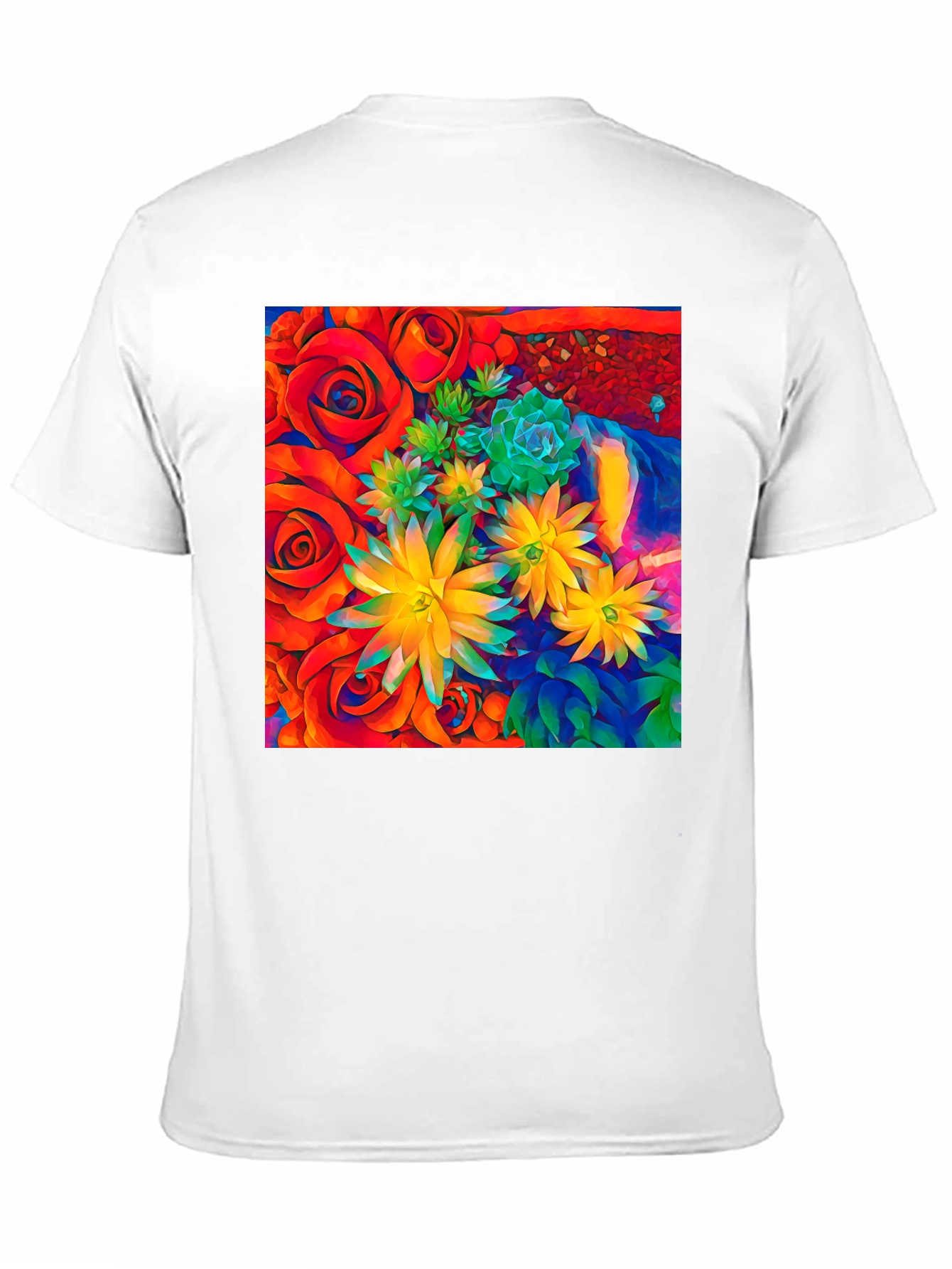 Floral Graphic Tee - Vibrant Abstract Design