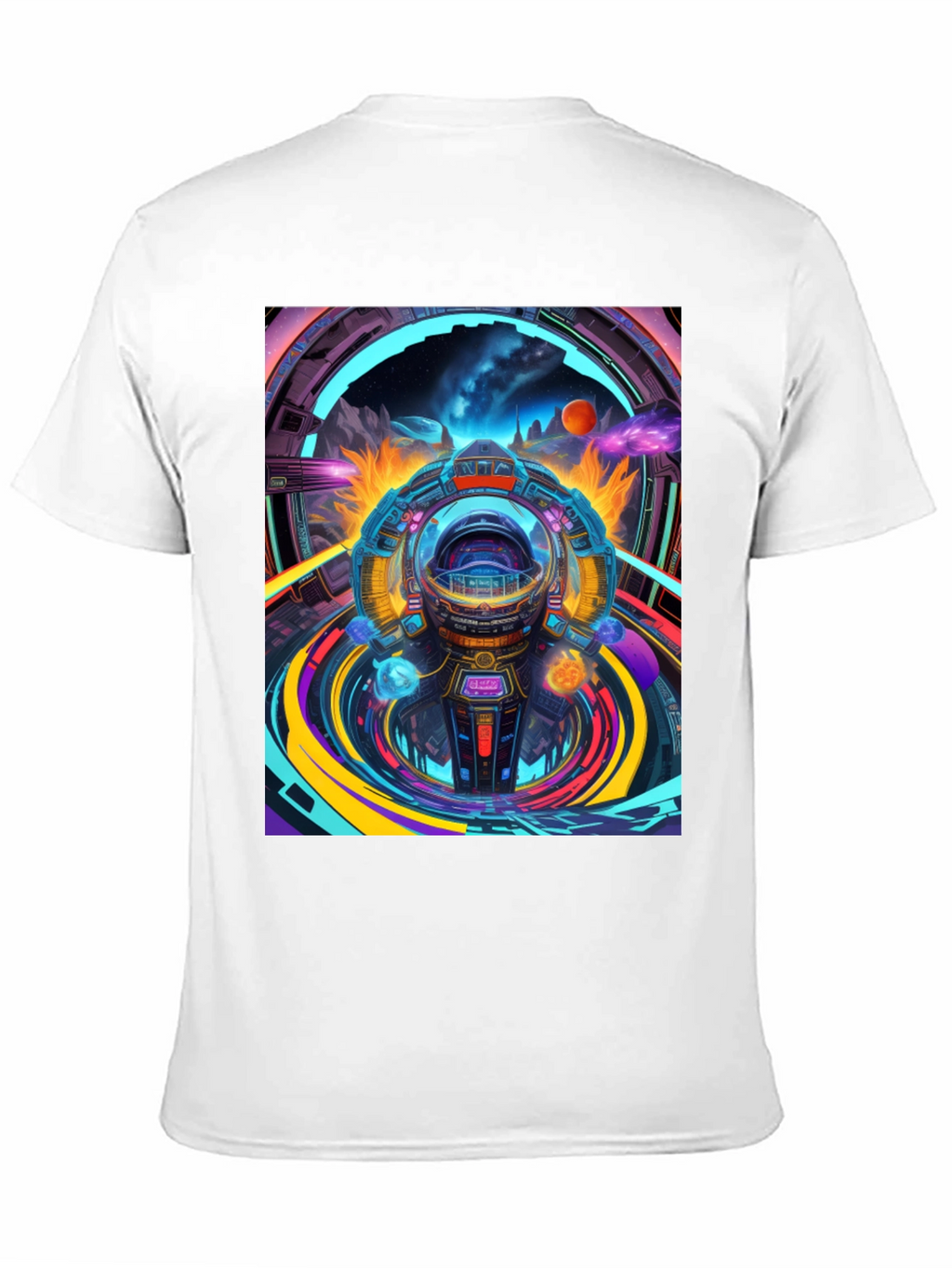Sci-Fi Portal T-Shirt - Black Graphic Tee