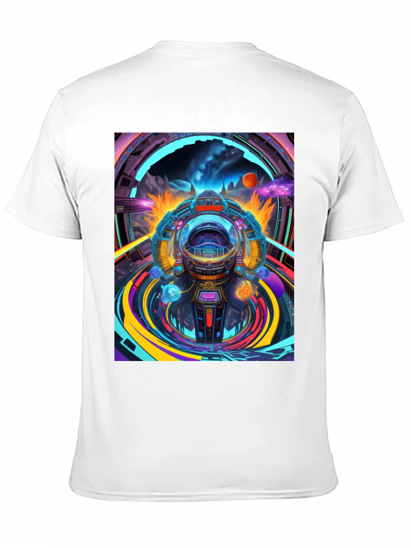Sci-Fi Portal T-Shirt - Black Graphic Tee
