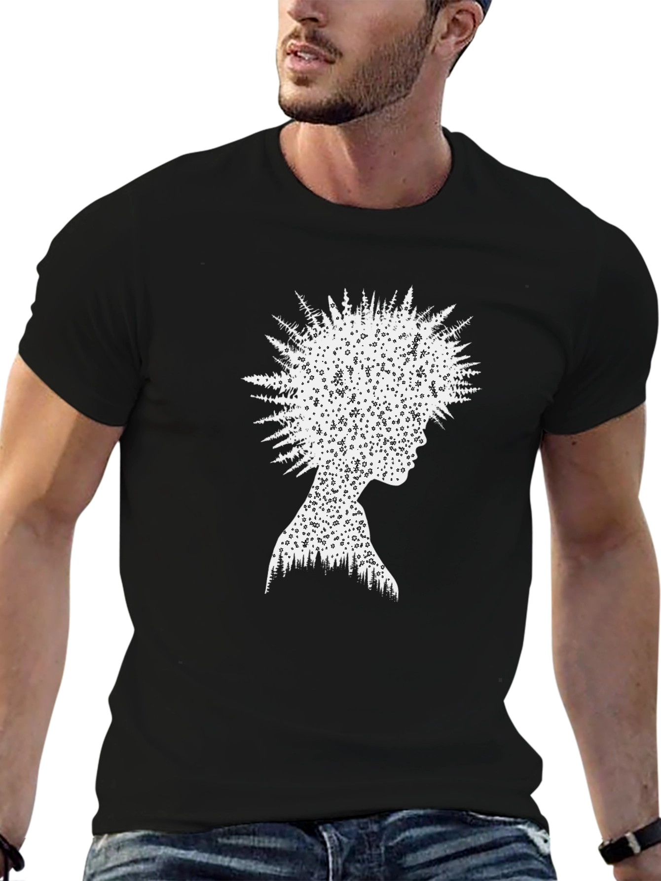 Nature Silhouette Graphic Tee - Unisex Black T-Shirt