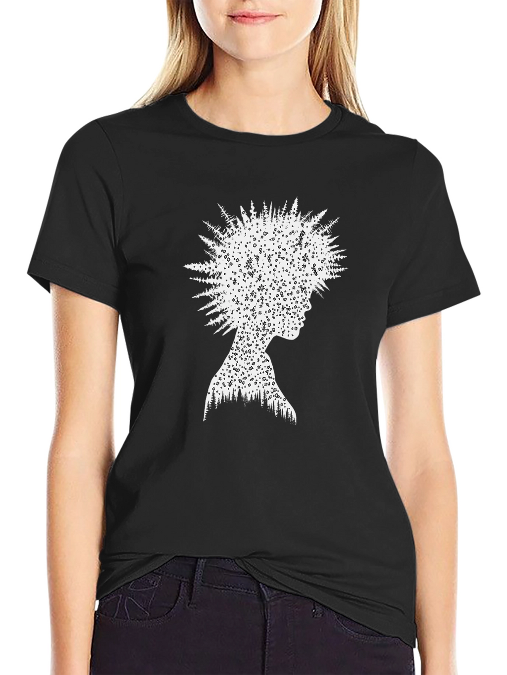Nature Silhouette Graphic Tee - Unisex Black T-Shirt