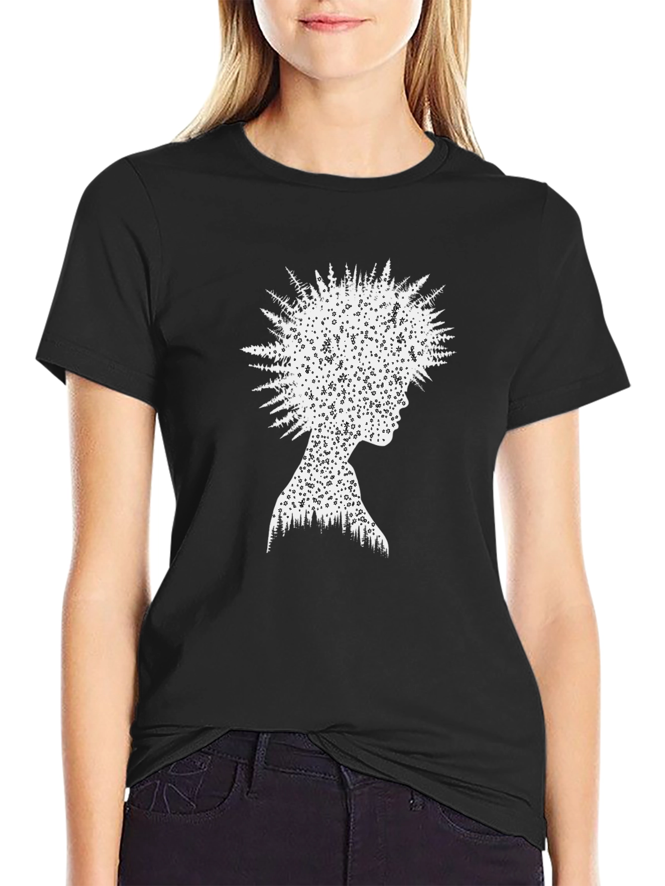 Nature Silhouette Graphic Tee - Unisex Black T-Shirt