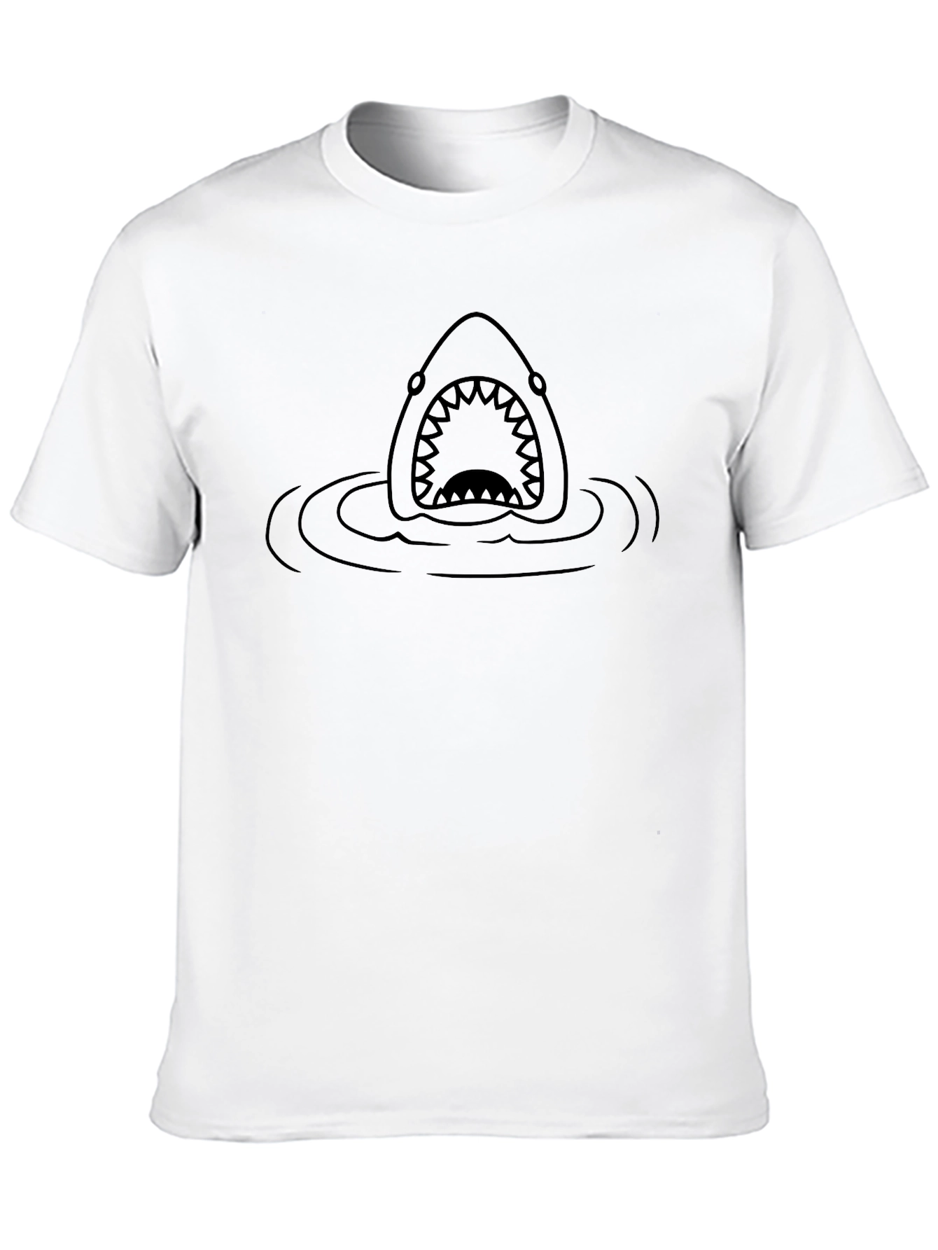 Shark Jaw Black T-Shirt - Mens Graphic Tee