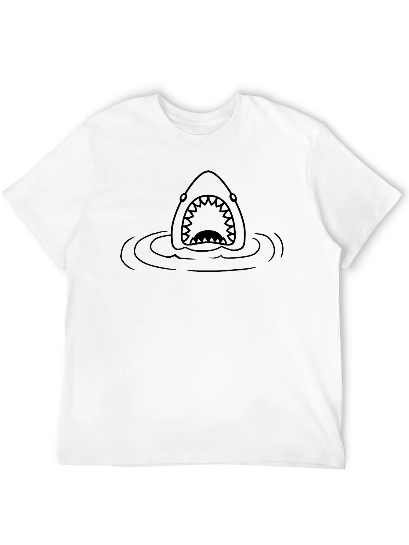 Shark Jaw Black T-Shirt - Mens Graphic Tee