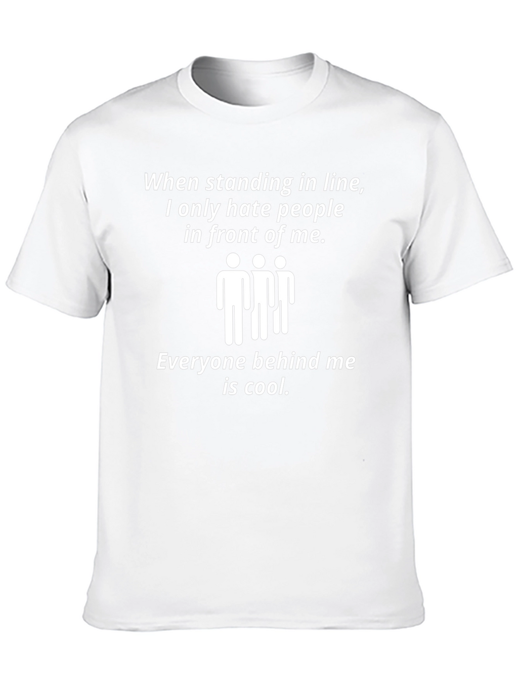 Hate People in Line Funny Black T-Shirt