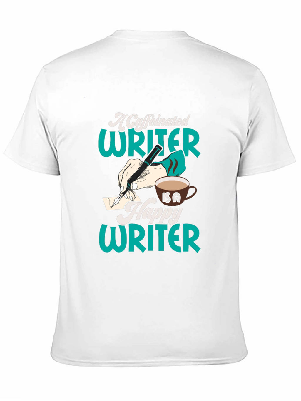 Caffeinated Writer Graphic Tee - Black