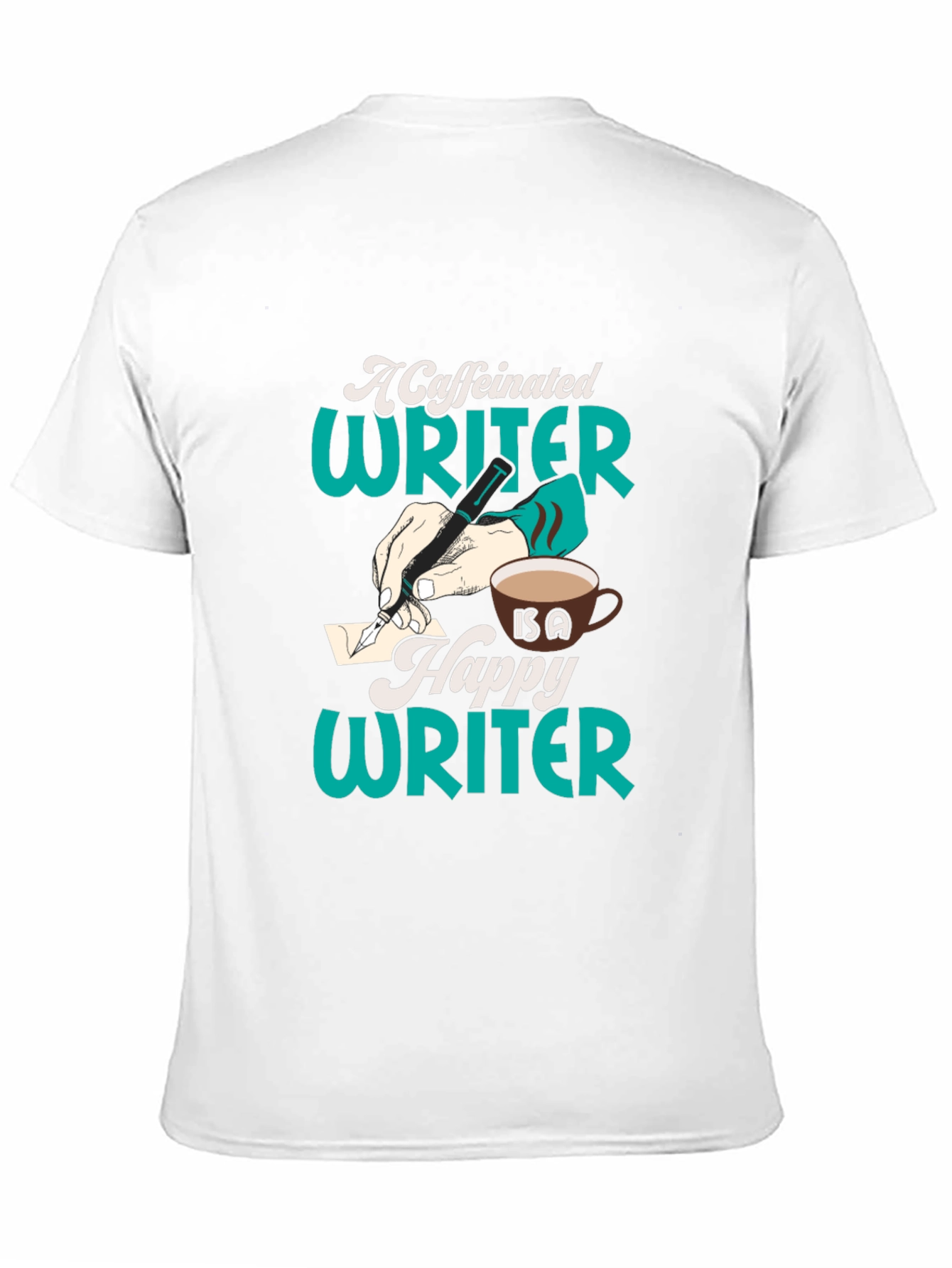 Caffeinated Writer Graphic Tee - Black