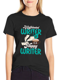 Caffeinated Writer Graphic Tee - Black