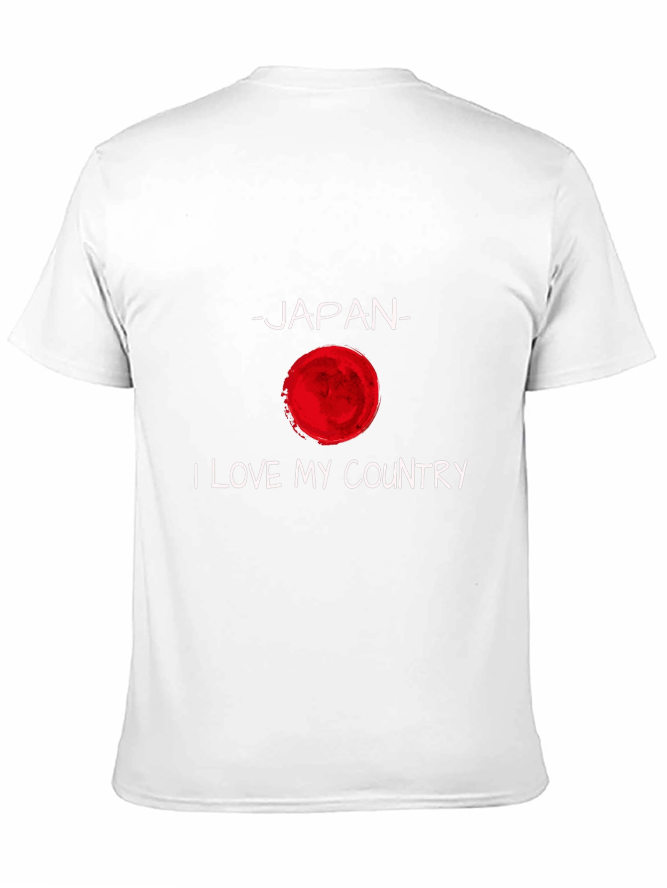 Japan Flag T-Shirt - I Love My Country Black Tee