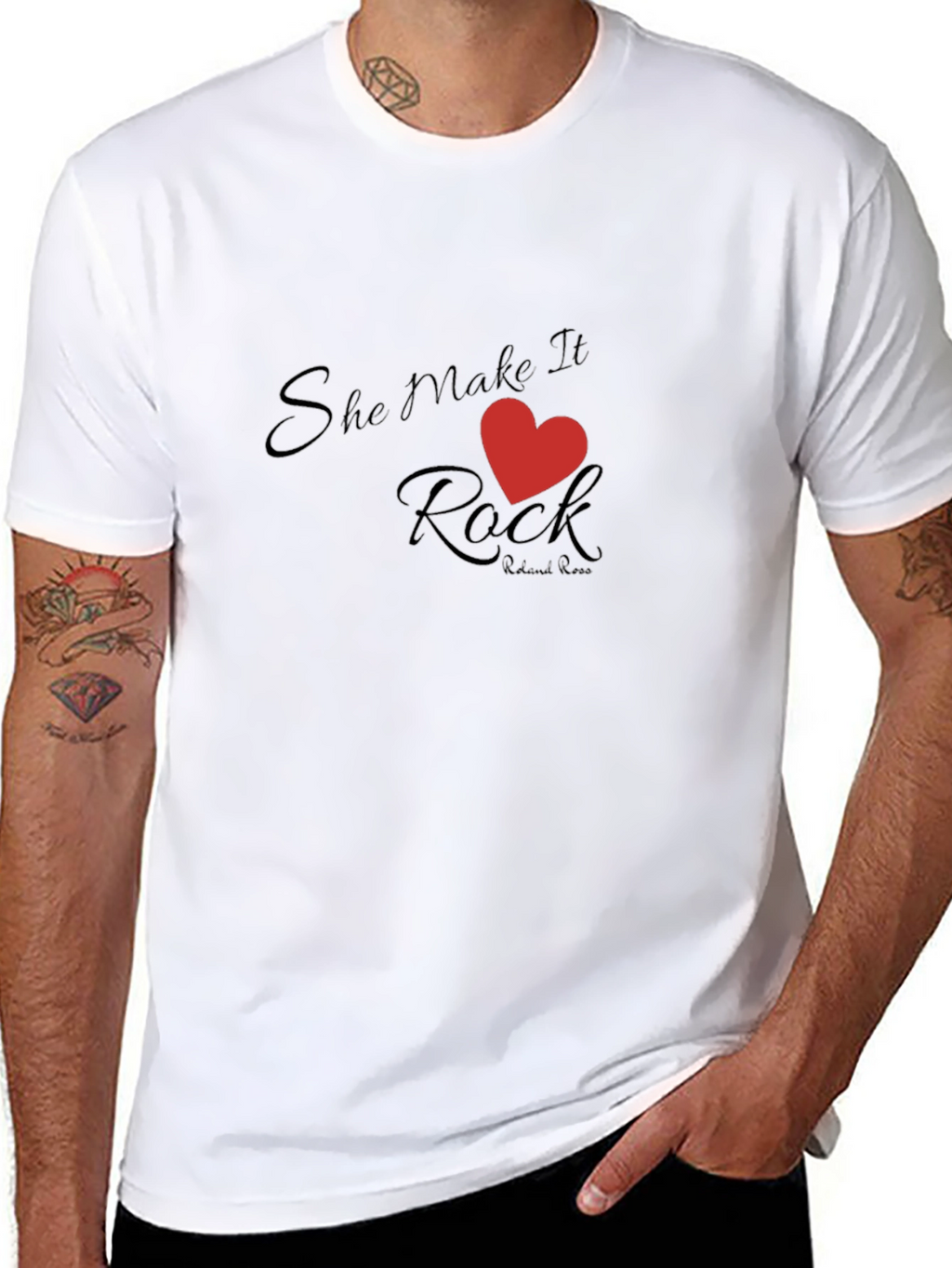 She Makes it Rock Black T-Shirt