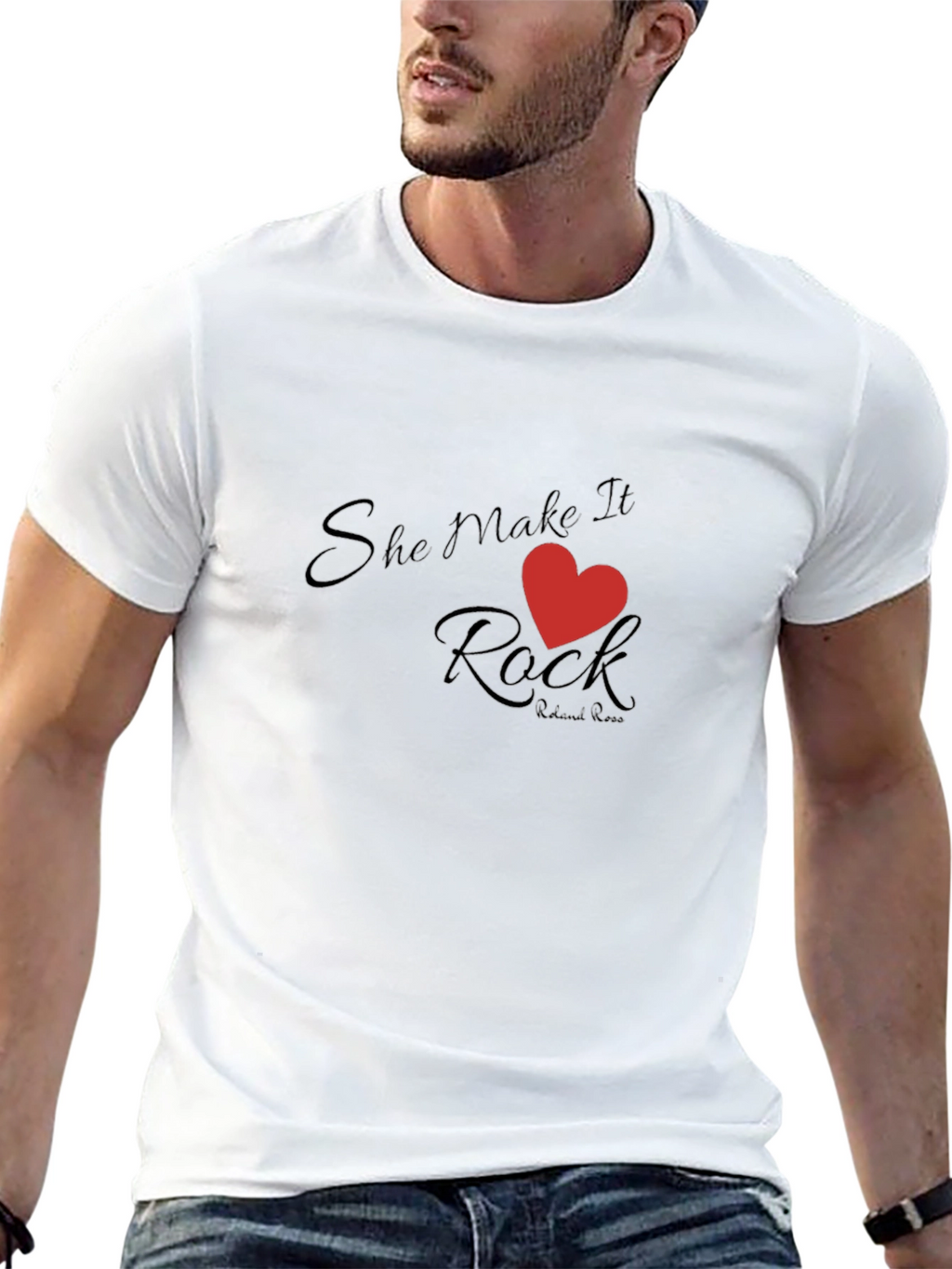 She Makes it Rock Black T-Shirt