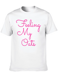 Feeling My Oats Graphic Tee - Trendy Black T-Shirt