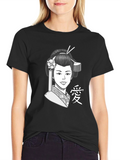 Geisha Graphic Tee - Black T-Shirt