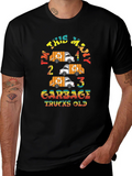 Im This Many Garbage Trucks Old Black Graphic Tee