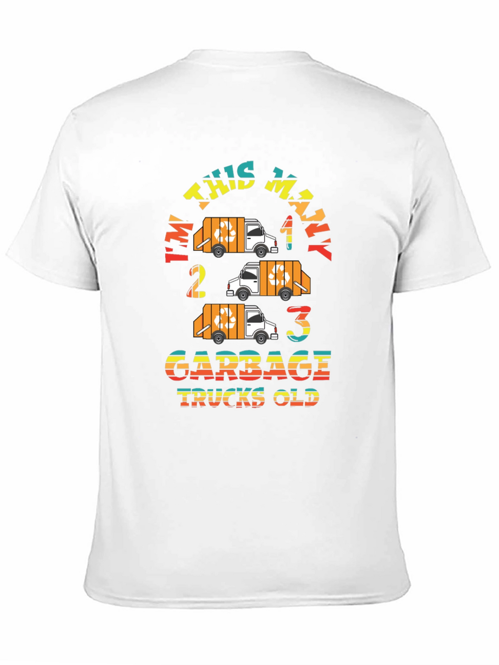 Im This Many Garbage Trucks Old Black Graphic Tee