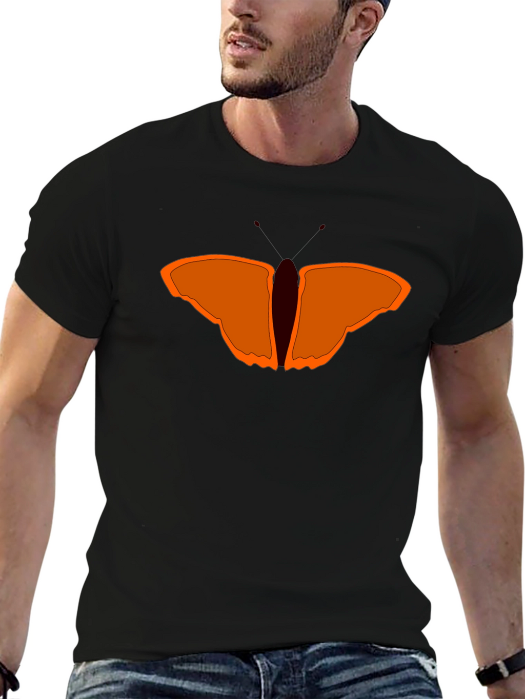 Butterfly Graphic Black Tee