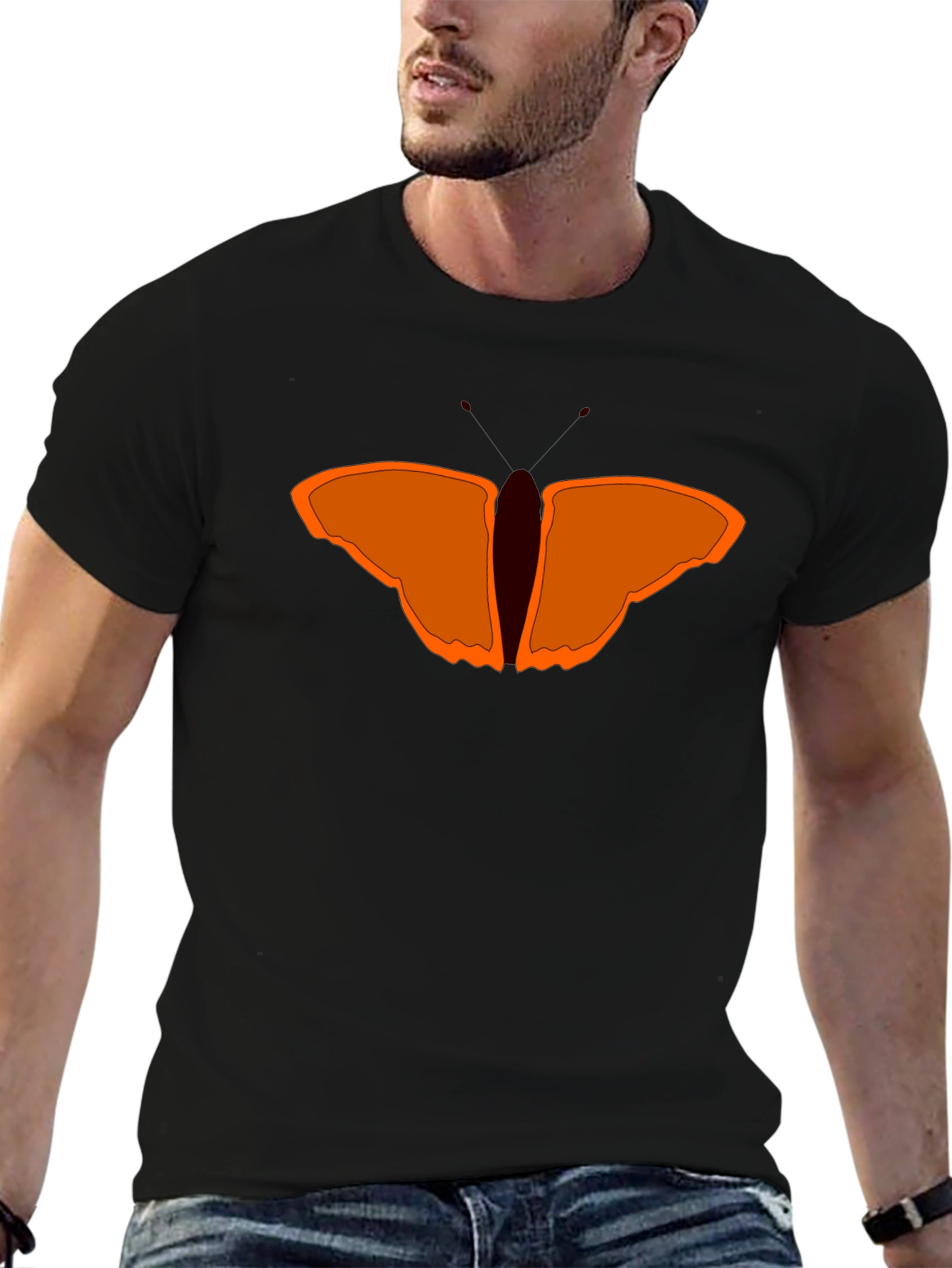 Butterfly Graphic Black Tee