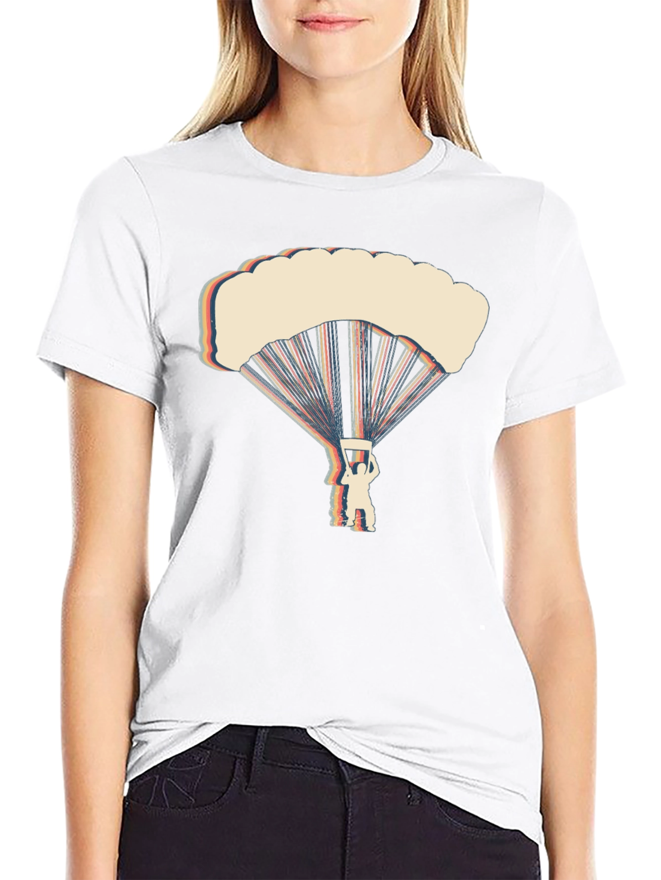 Retro Parachute Graphic T-Shirt - Skydiving Tee