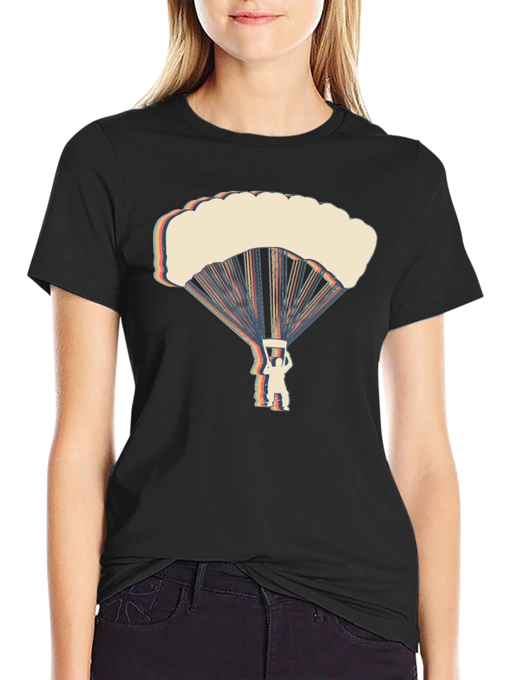 Retro Parachute Graphic T-Shirt - Skydiving Tee