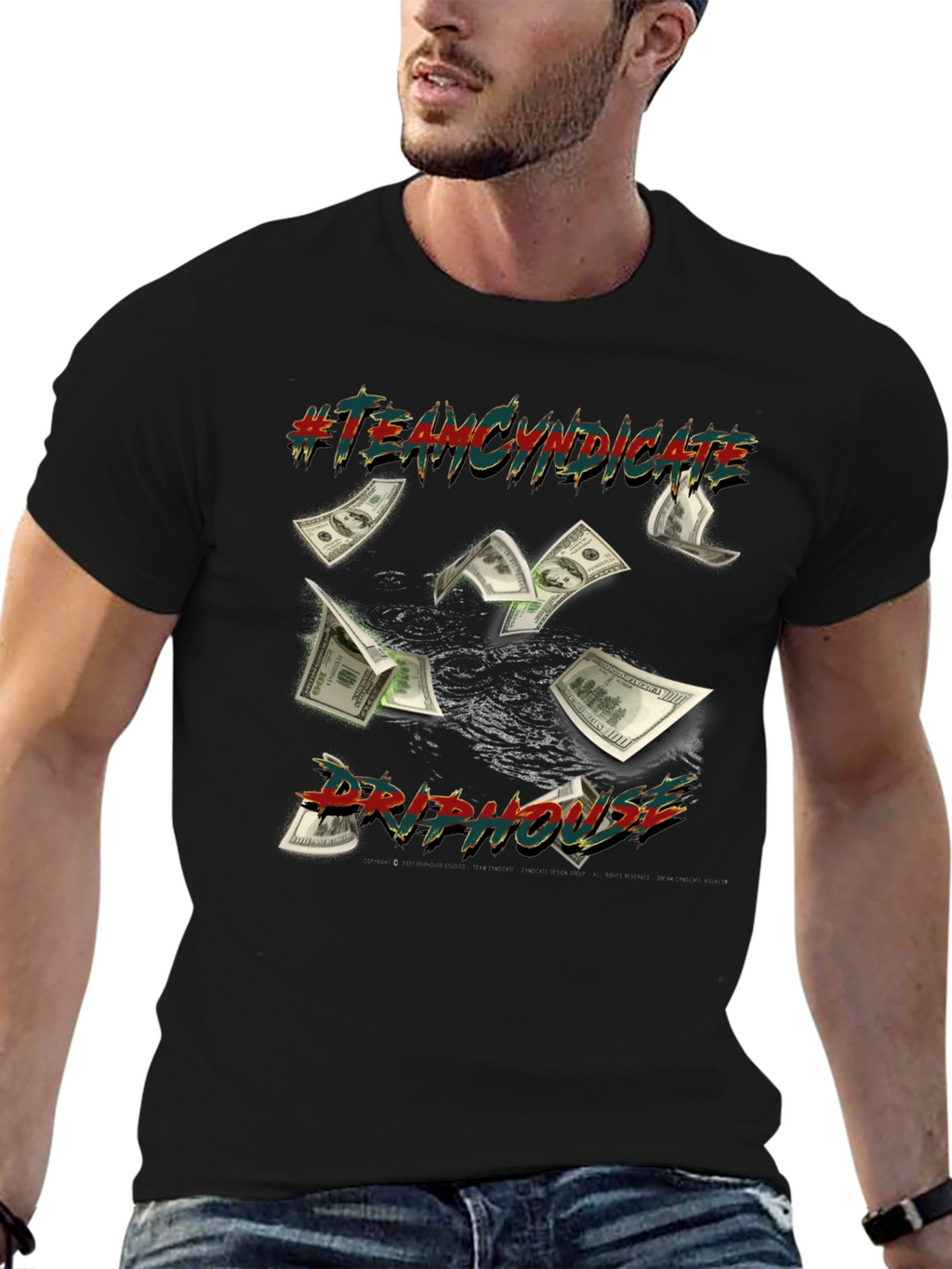 Team Cyndicate Drip House Black T-Shirt