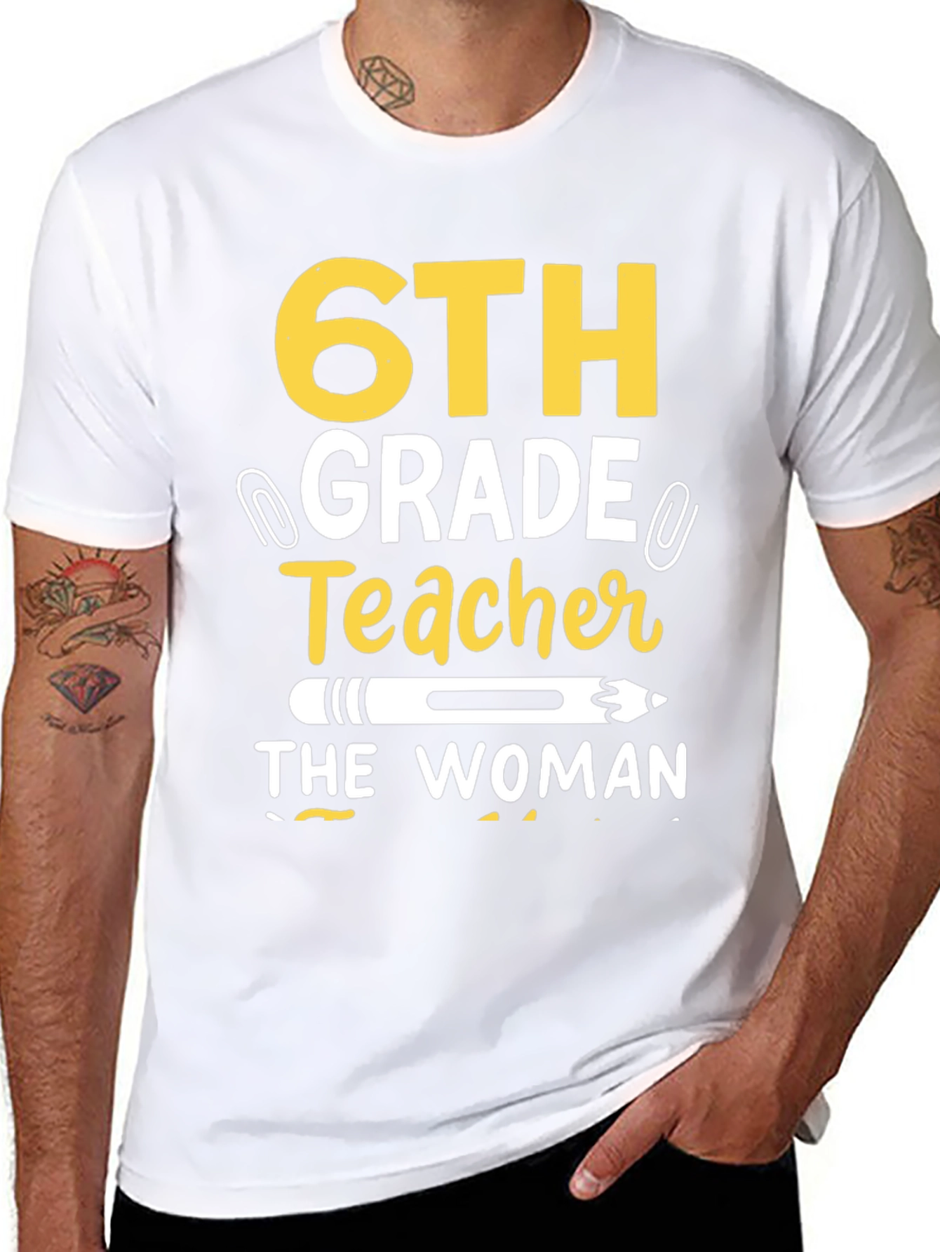 6th Grade Teacher T-Shirt - The Woman The Myth The Legend