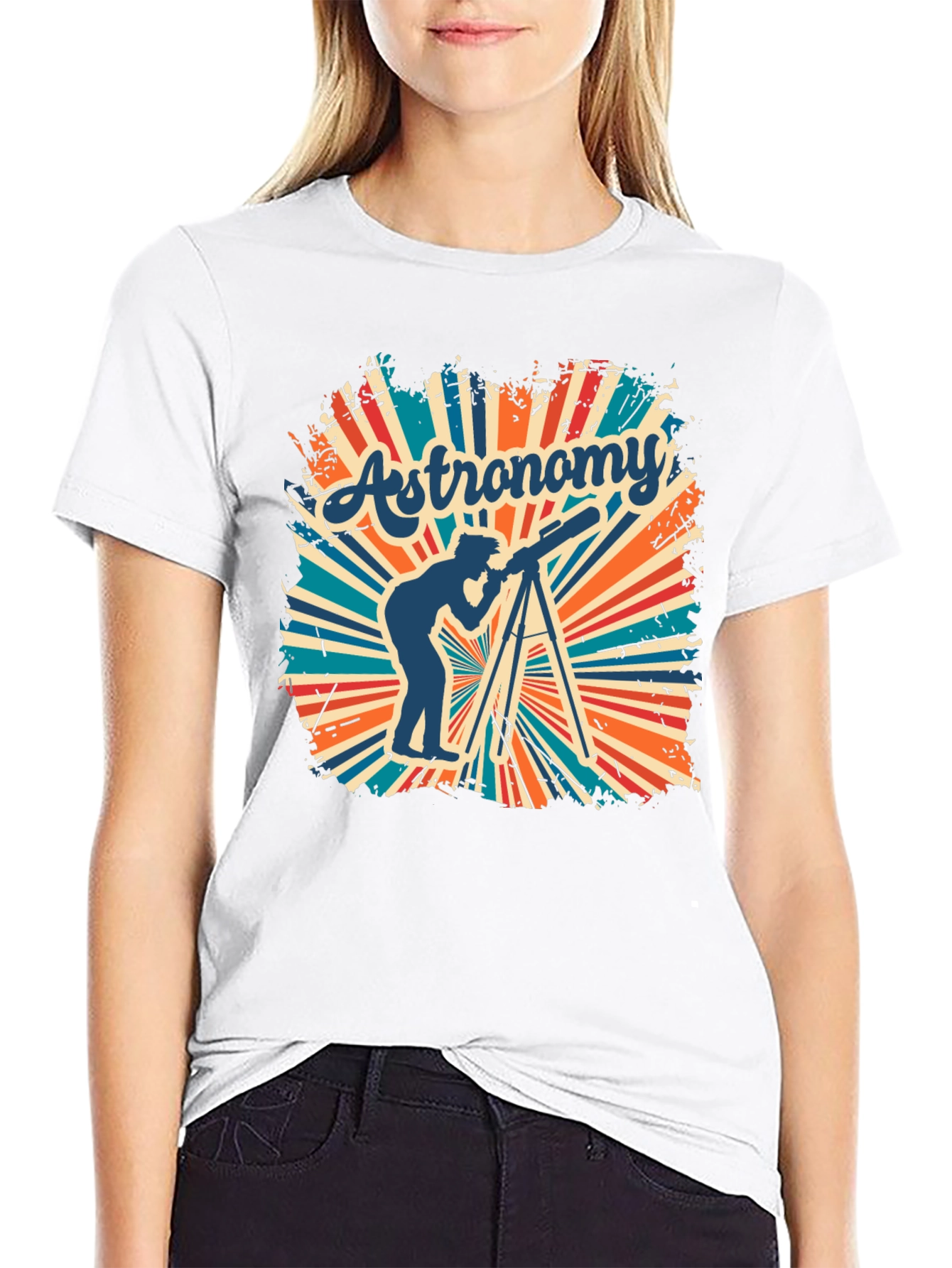 Astronomy Tee - Retro Telescope Graphic T-Shirt