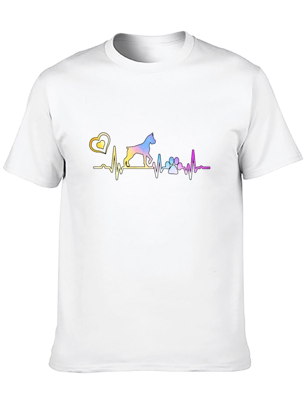Dog Heartbeat Graphic Tee - Mens Black T-Shirt
